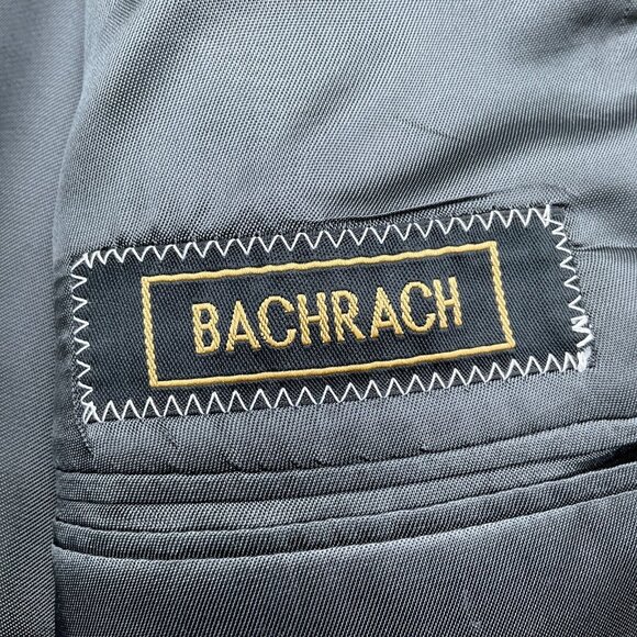 Cruppo Bachrach Blazer Men 42L Black White Check Classic Career Wool Jacket VTG - Picture 11 of 14